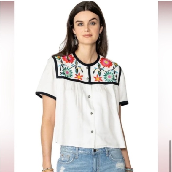 $235 NWT Double D Ranch Size Small Pink Che Wa Wa Button Down Top Western - Picture 6 of 6